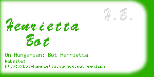 henrietta bot business card